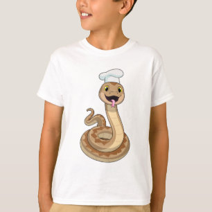 Snake als Cook met Chef pet T-shirt