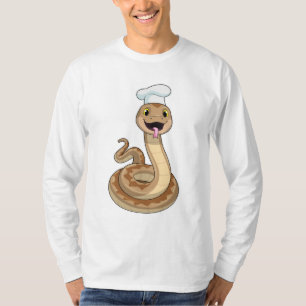 Snake als Cook met Chef pet T-shirt
