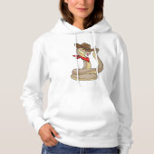 Snake als Cowboy met Scarf Hoodie (Voorkant)