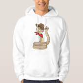 Snake als Cowboy met Scarf Hoodie (Voorkant)