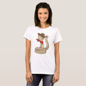 Snake als Cowboy met Scarf T-shirt (Voorkant volledig)