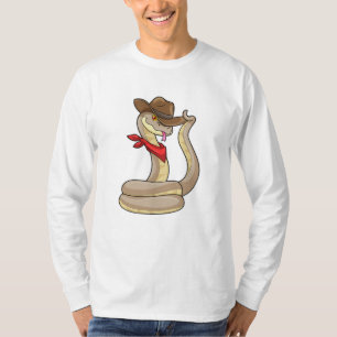 Snake als Cowboy met Scarf T-shirt