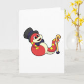 Snake als Groom met Pet Kaart (Gele Bloem)