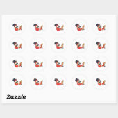 Snake als Groom met Pet Ronde Sticker (Vel)