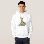 Snake als koning met kroon hoodie (Voorkant volledig)