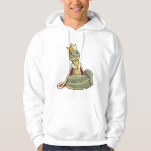 Snake als koning met kroon hoodie