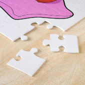 Snake als koning met kroon legpuzzel (Zijkant)