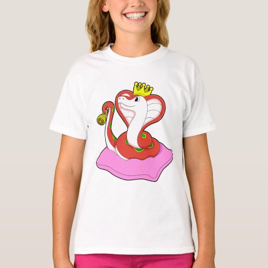 Snake als koning met kroon t-shirt (Voorkant)