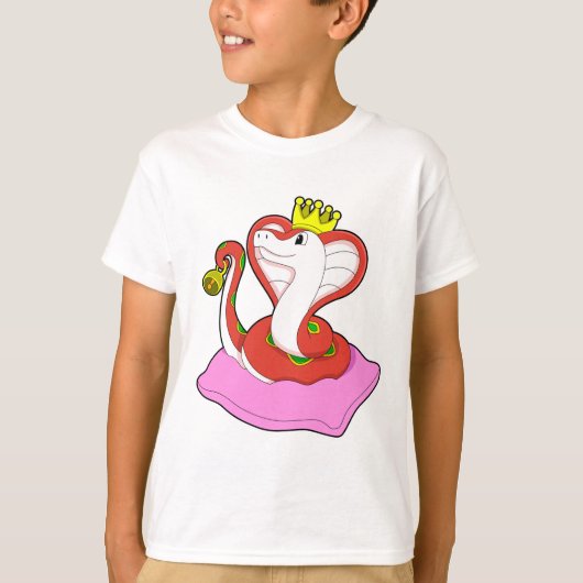 Snake als koning met kroon t-shirt (Voorkant)