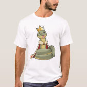 Snake als koning met kroon t-shirt (Voorkant)