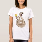 Snake als muzikant met Maracas T-shirt (Voorkant)