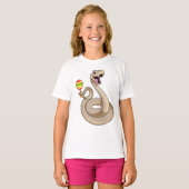 Snake als muzikant met Maracas T-shirt (Voorkant volledig)