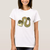Snake als soldaat met Weapon T-shirt (Voorkant)