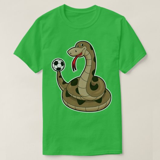 Snake als speler met bal t-shirt (Design voorkant)