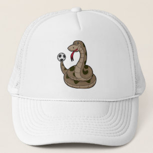 Snake als voetbalspeler met Voetbal Trucker Pet