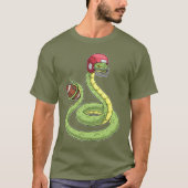 Snake Amerikaans Football Sport T-shirt (Voorkant)