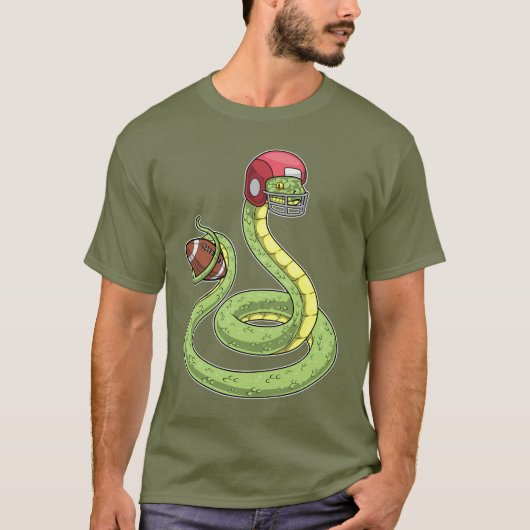 Snake Amerikaans Football Sport T-shirt (Voorkant)