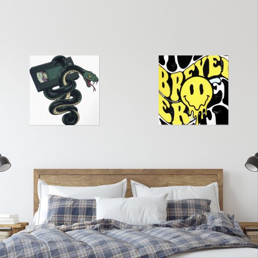 snake and emojis muurkunst sets (Slaapkamer)