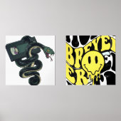 snake and emojis muurkunst sets (Voorkant)
