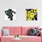 snake and emojis muurkunst sets (Woonkamer)