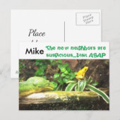 Snake and frog grappig nieuw adres briefkaarten (Voorkant / Achterkant)