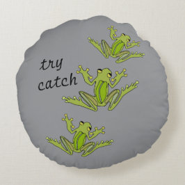 Snake and Frog Sierkussen Rond Kussen