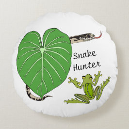 Snake and Frog Sierkussen Rond Kussen