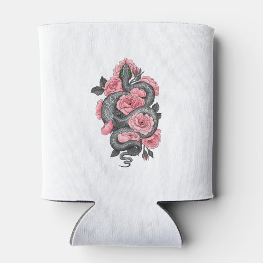 Snake and peach roses blikjeskoeler (Achterkant)