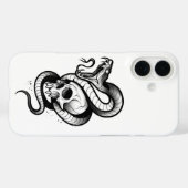 Snake and Skull Gothic iPhone Case – Dark Tattoo S (Achterkant (horizontaal))