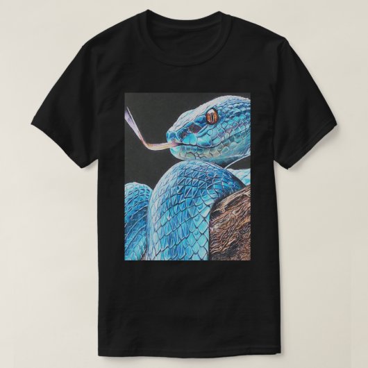 Snake Art Beauful Viper Drawing T-shirt (Design voorkant)