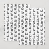 Snake Art CUSTOM-ACHTERGRONDKLEUR Bedankkaart (Voorkant / Achterkant)