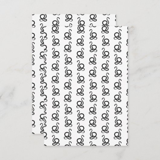 Snake Art CUSTOM-ACHTERGRONDKLEUR Bedankkaart (Voorkant / Achterkant)