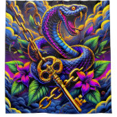 Snake Art Douchegordijn (Voorkant)