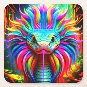 Snake Art Kartonnen Onderzetters