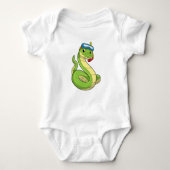 Snake as Diver wirth Snorkel Romper (Voorkant)