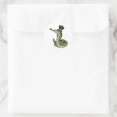 Snake as Gentleman & Pet Ronde Sticker (Tas)