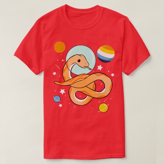 Snake Astronaut Aroace Pride T-shirt (Design voorkant)