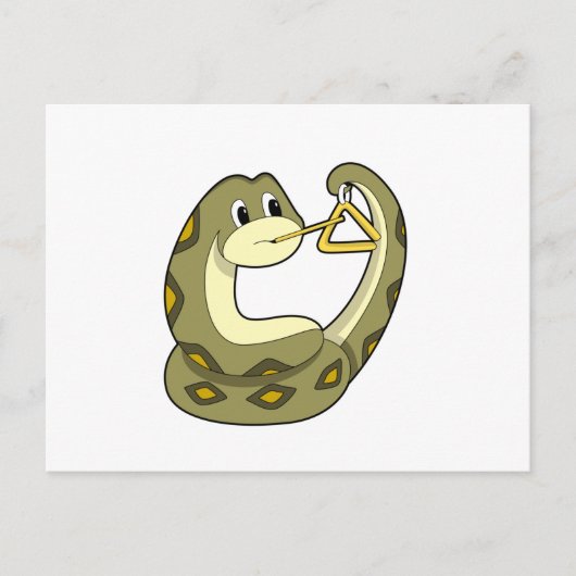 Snake at Music met Triangle.PNG Briefkaart (Voorkant)