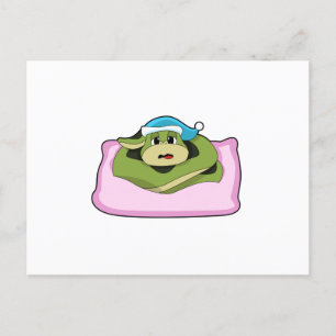 Snake at Sleeping with Nightcap Briefkaart