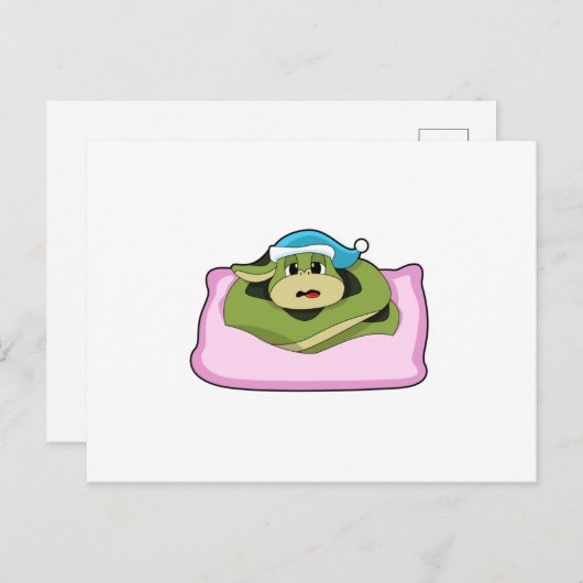Snake at Sleeping with Nightcap Briefkaart (Voorkant / Achterkant)