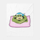 Snake at Sleeping with Nightcap Fleece Deken (Voorkant)