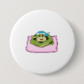 Snake at Sleeping with Nightcap Ronde Button 7,6 Cm (Voorkant)