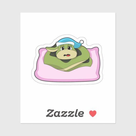 Snake at Sleeping with Nightcap Sticker (Vel)