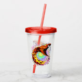 Snake Attack Psychedelic Surreal Art Acryl Drinkbeker (Achterkant)