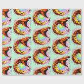 Snake Attack Psychedelic Surreal Art Cadeaupapier (Vlak)