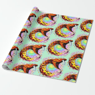 Snake Attack Psychedelic Surreal Art Cadeaupapier