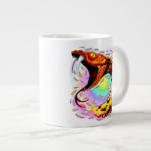 Snake Attack Psychedelic Surreal Art Grote Koffiekop (Voorkant rechts)