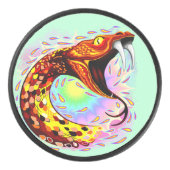 Snake Attack Psychedelic Surreal Art Hockey Puck (Voorkant)