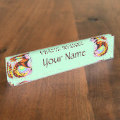 Snake Attack Psychedelic Surreal Art Naambordje (Zijkant)