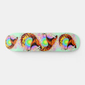 Snake Attack Psychedelic Surreal Art Persoonlijk Skateboard (Horizontaal)